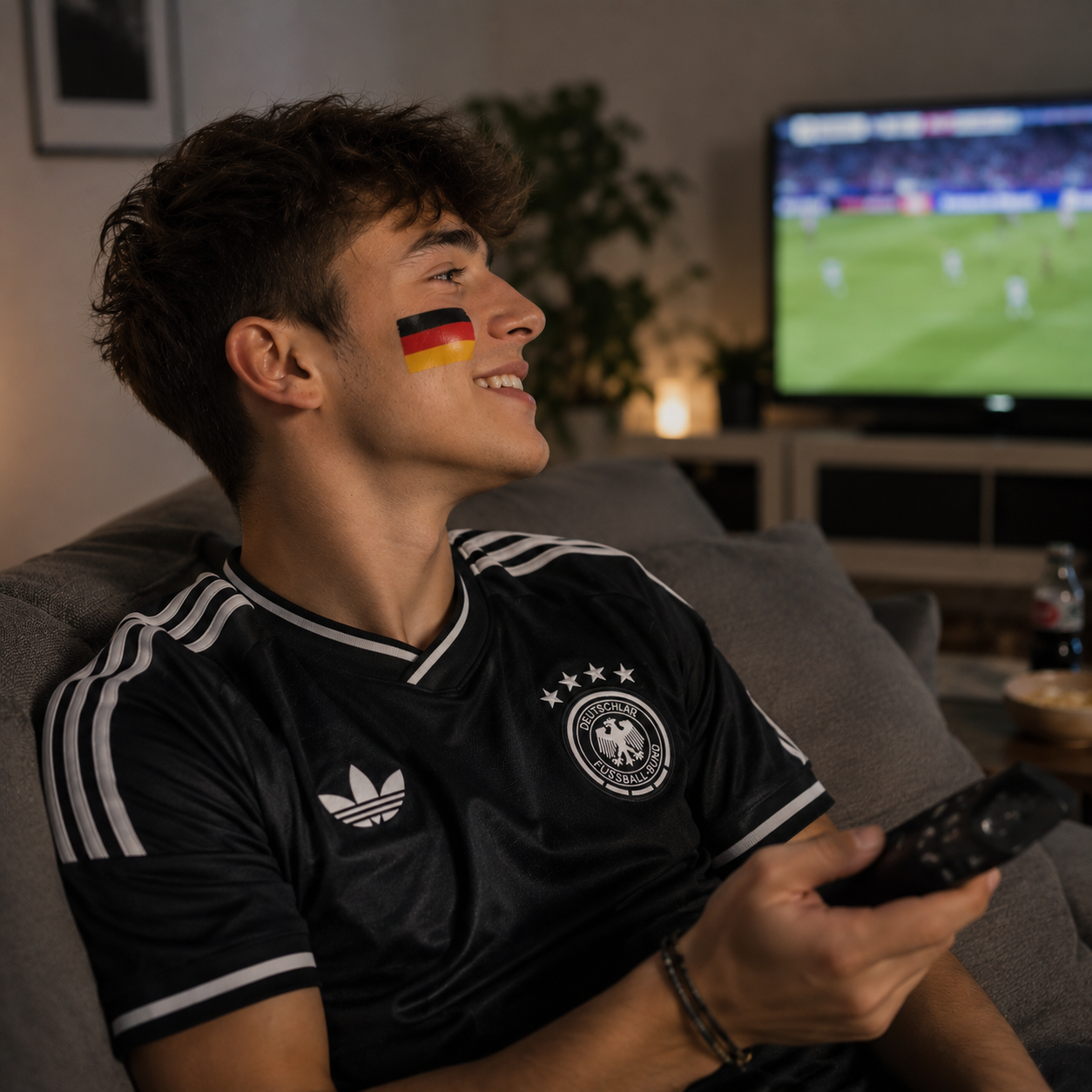 Fußball Länderflaggen Gesichtssticker Set