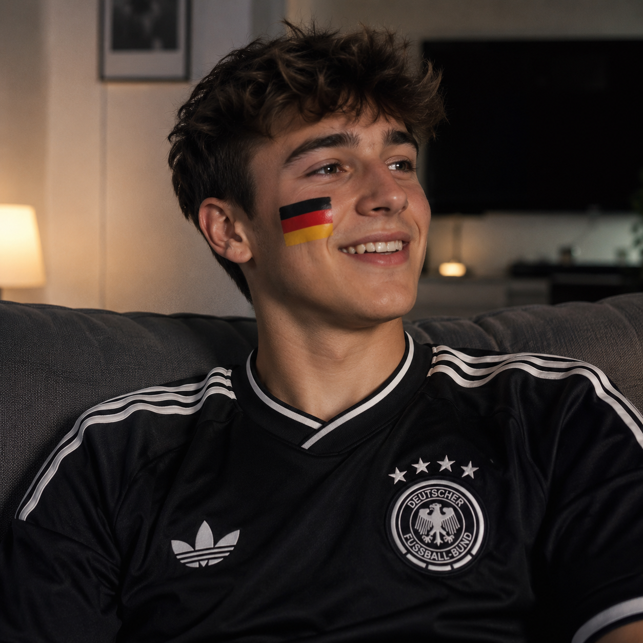 Fußball Länderflaggen Gesichtssticker Set